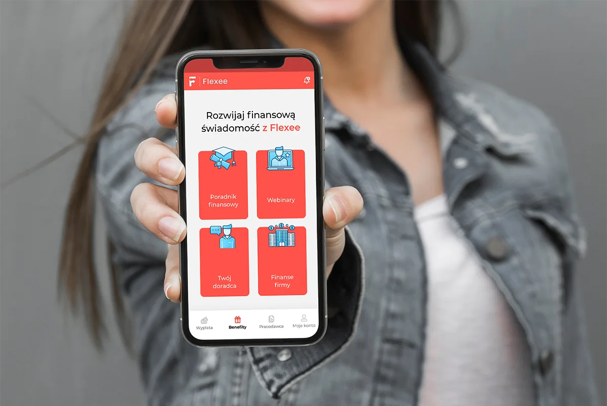 layout aplikacji mobilnej na telefonie